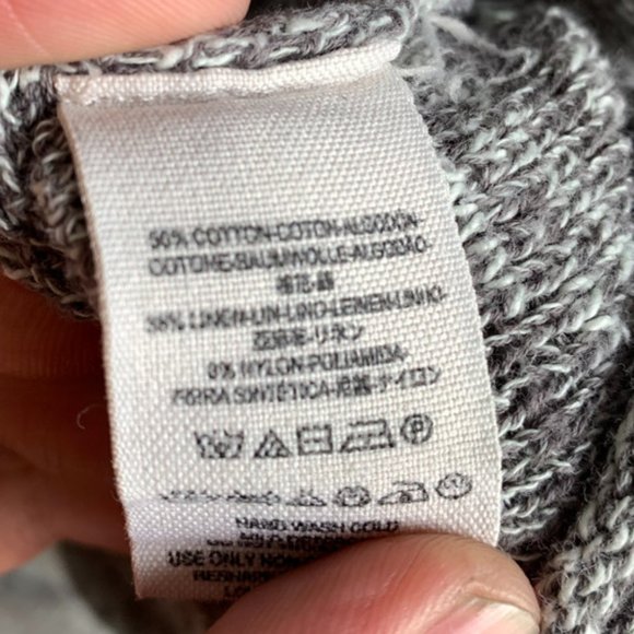 Free People Heathered Gray Deep V Faux Wrap Sweater - Picture 7 of 10